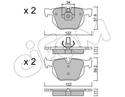Тормозные колодки CIFAM 822-644-4