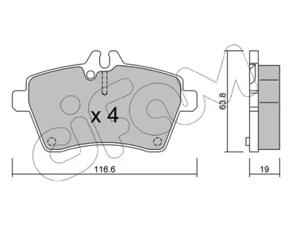 Тормозные колодки CIFAM 822-646-0