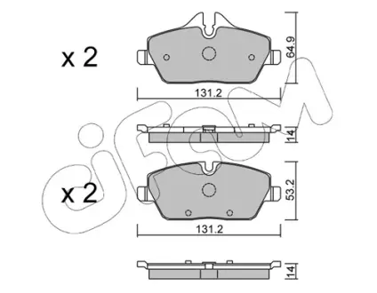 Тормозные колодки CIFAM 822-664-2