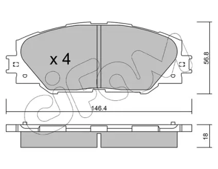 Тормозные колодки CIFAM 822-748-0