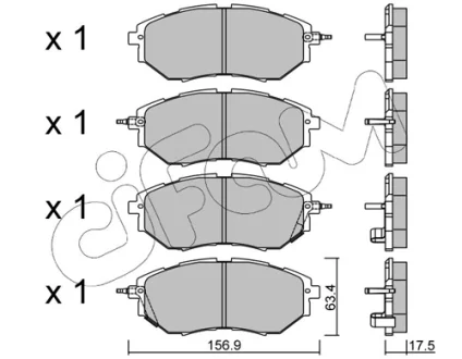 SUBARU гальмівні колодки передн. LEGACY IV, FORESTER, OUTBACK 09- CIFAM 822-763-0