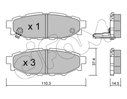 Тормозные колодки CIFAM 822-764-0