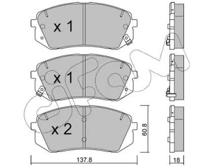 Тормозные колодки CIFAM 822-783-1