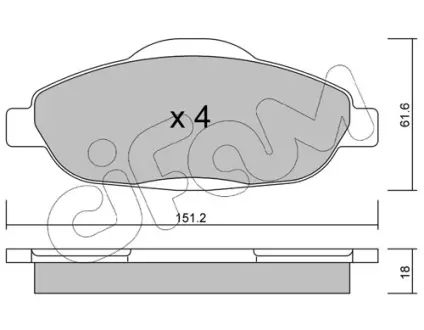 Тормозные колодки CIFAM 822-804-0