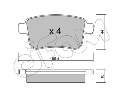 Тормозные колодки CIFAM 822-814-0