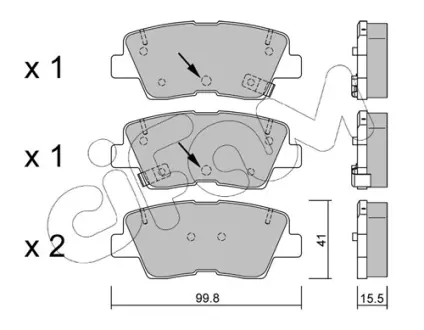 Тормозные колодки CIFAM 822-886-1