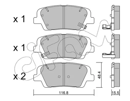 HYUNDAI Гальмівні колодки задн. Sorento,Santa Fe 06- CIFAM 822-901-0