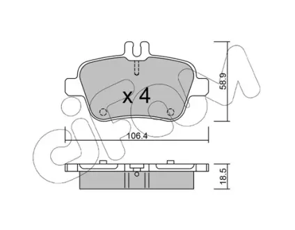 Тормозные колодки CIFAM 822-966-0