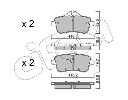 Тормозные колодки CIFAM 822-968-3