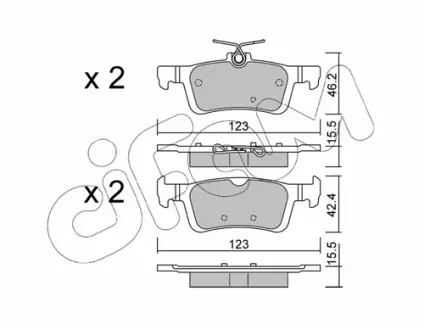 Тормозные колодки CIFAM 822-986-0