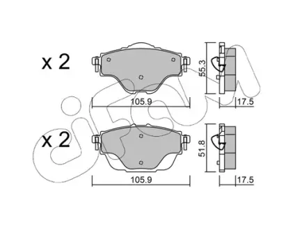 Тормозные колодки CIFAM 822-988-0