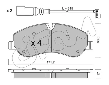 Тормозные колодки CIFAM 822-990-0