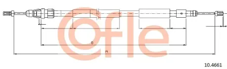 Трос ручника COFLE 10.4661