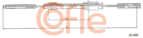 Трос ручника COFLE 10.468