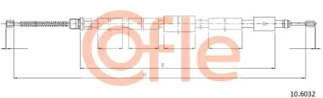 Трос ручника COFLE 10.6032