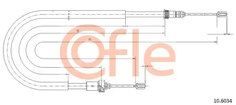 Трос ручника COFLE 10.6034