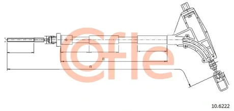 Трос ручника Cofle 10.6222