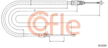 Трос ручника COFLE 10.6224