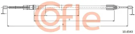 Трос ручника COFLE 10.6543