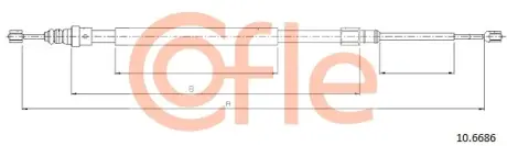 Трос ручника COFLE 10.6686