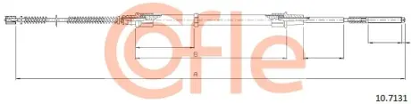 Трос ручника COFLE 10.7131