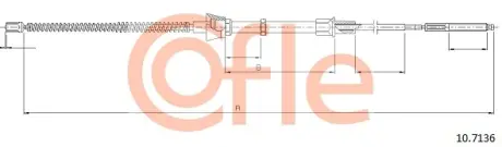 Трос ручника COFLE 10.7136