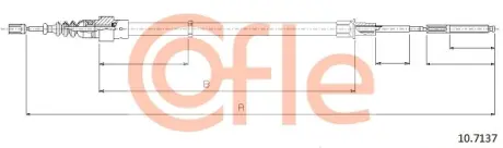 Трос ручника COFLE 10.7137
