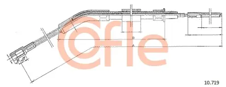 Трос ручника COFLE 10.719