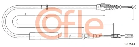 Трос ручника Cofle 10.7513