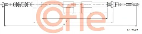 Трос ручника COFLE 10.7622