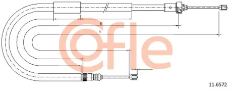 Трос ручника COFLE 11.6572