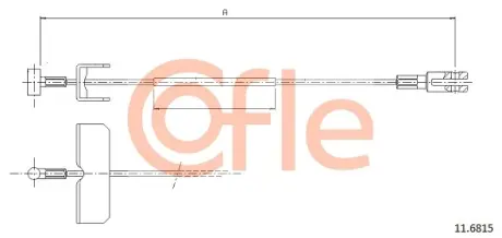 Трос ручника COFLE 11.6816