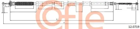 Трос ручника COFLE 12.0719