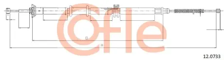 Трос ручника COFLE 12.0733