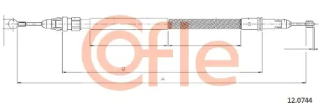 Трос ручника COFLE 12.0744