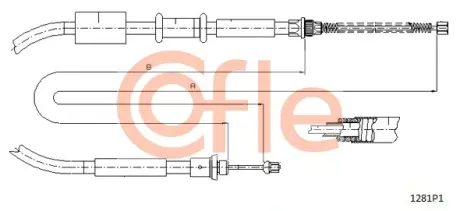 Трос ручника COFLE 1281P1