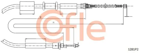 Трос ручника COFLE 1281P2