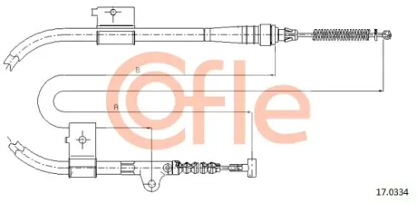 Трос ручника COFLE 17.0334