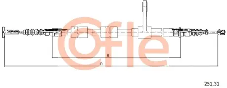 Трос ручника COFLE 251.31