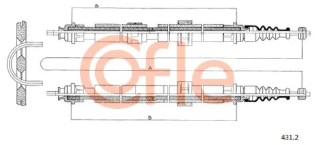 Трос ручника COFLE 431.2