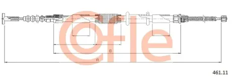 Трос ручника COFLE 461.11