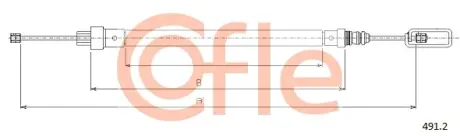 Трос ручника COFLE 491.2