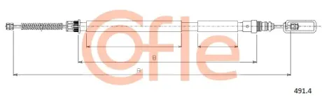 Трос ручника COFLE 491.4