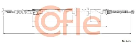 Трос ручника COFLE 631.10