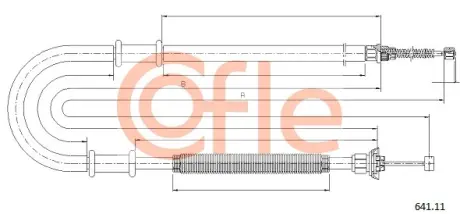 Трос ручника COFLE 641.11