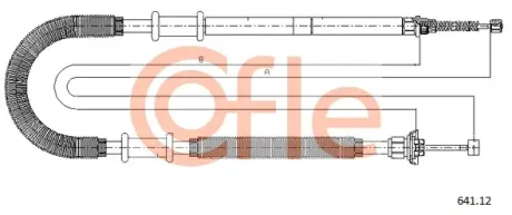Трос ручника COFLE 641.12