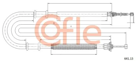 Трос ручника COFLE 641.13