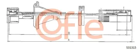 Трос спідометра COFLE S31315