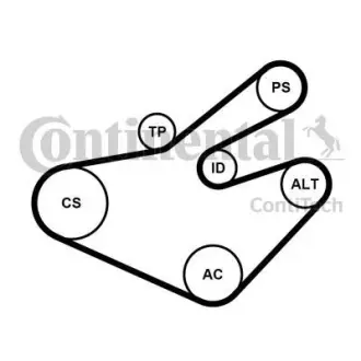 Комплект (ремінь+ролики) Contitech 7PK1795 K1