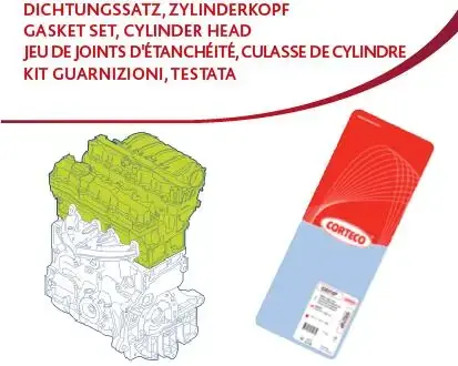 LAND ROVER К-кт прокладок гбц DEFENDER 2.5 90-, DISCOVERY 2.5 89-, RANGE ROVER 2.5 92- CORTECO 418744P